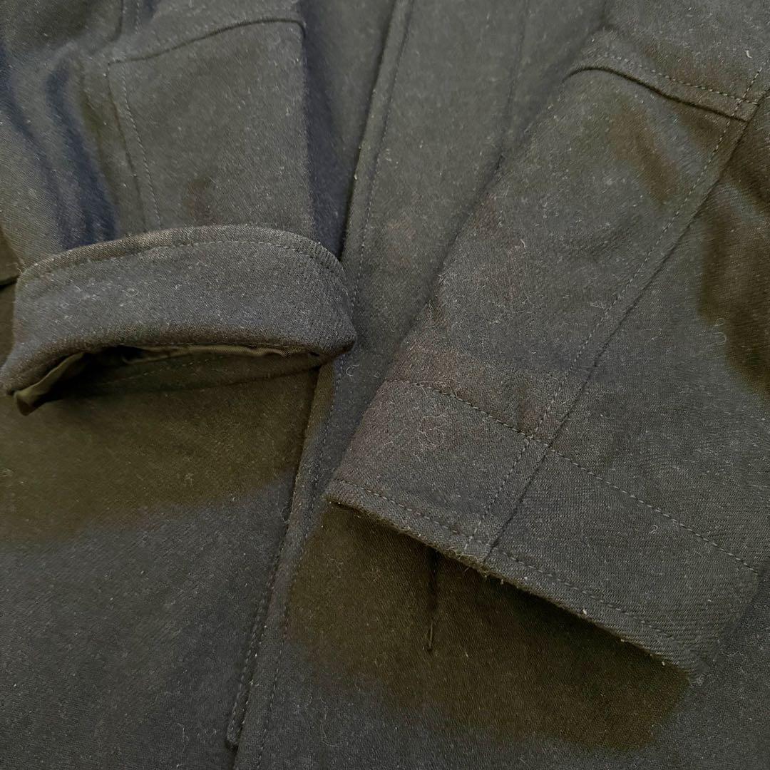 イタリア製【ベルスタッフ 】メルトンウール　フーデッドコート　フィッシュテール