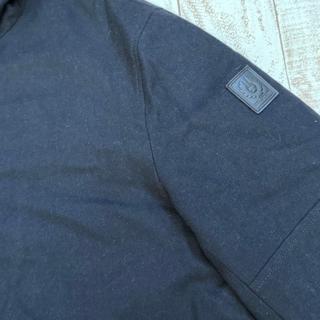 イタリア製【ベルスタッフ 】メルトンウール　フーデッドコート　フィッシュテール