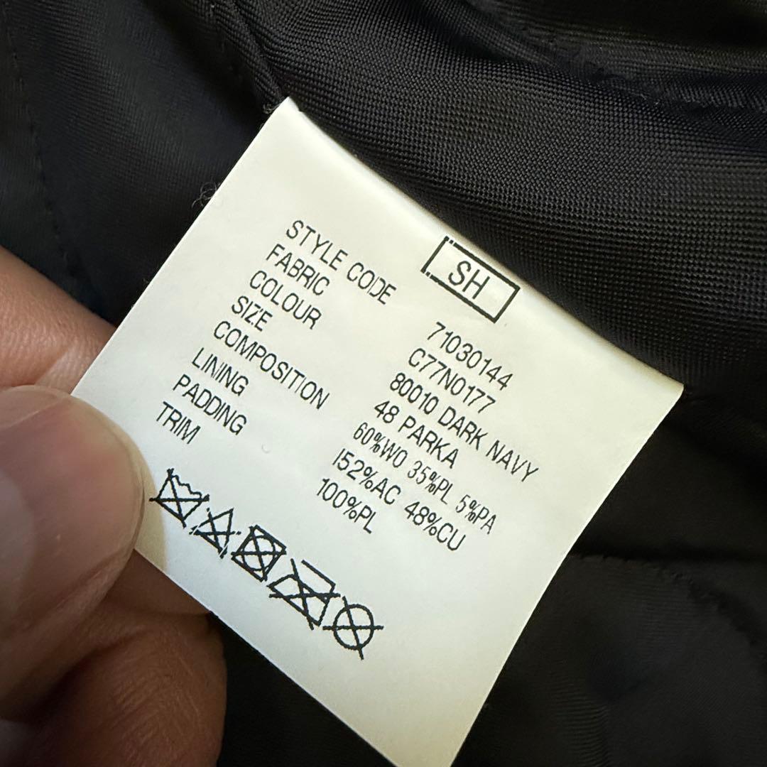 イタリア製【ベルスタッフ 】メルトンウール　フーデッドコート　フィッシュテール