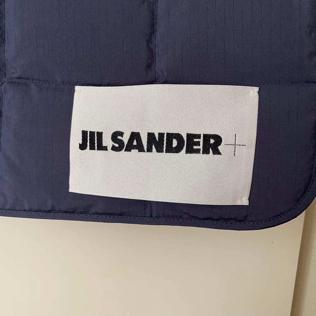 JIL SANDER+】ジルサンダー+ キルティング ダウンマフラー ネイビー