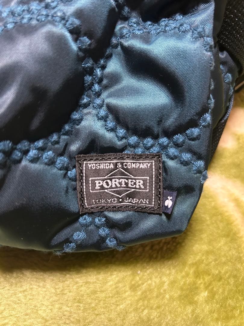 およね　美品ミナペルホネン PORTER ウエストバッグ　ネイビー