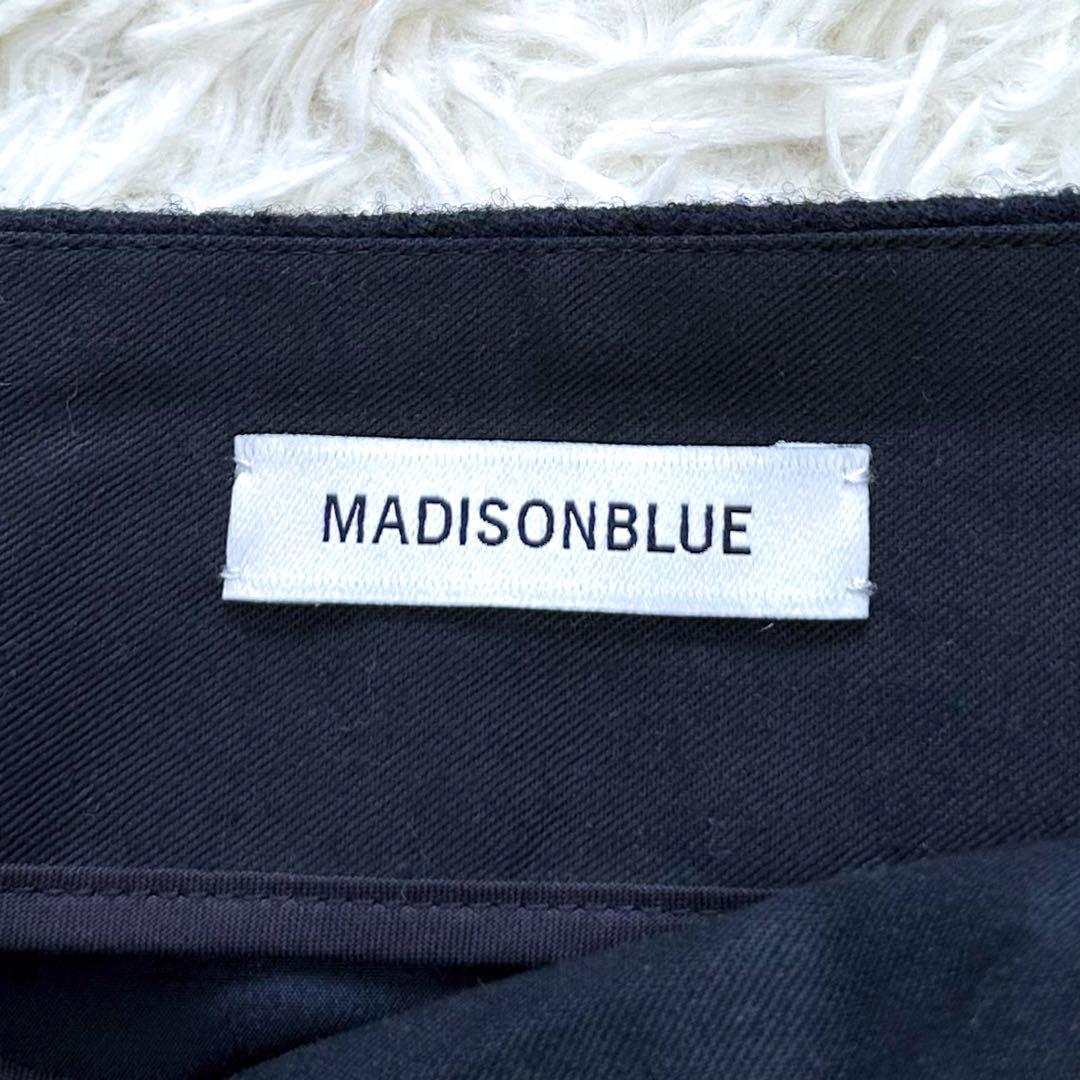 新品同等【23AW】マディソンブルー 縮絨 ラップスカート ネイビー タグ