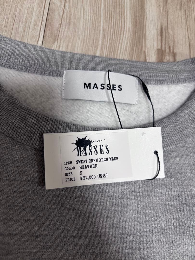【みに★】MASSES SWEAT CREW ARCH WASH
