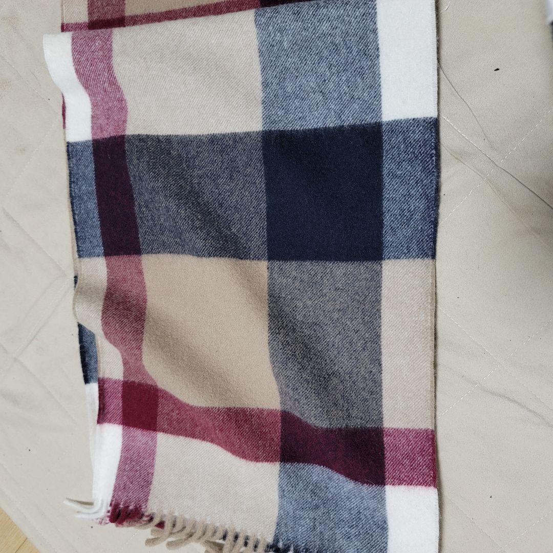 未使用 ブラックレーベルクレストブリッジ カシミア マフラー CBチェック