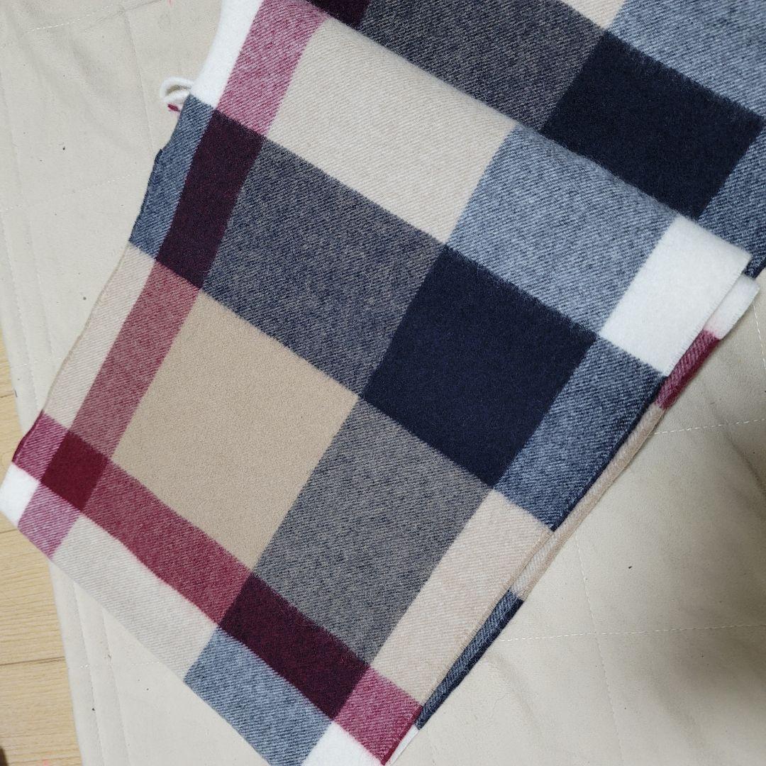 未使用 ブラックレーベルクレストブリッジ カシミア マフラー CBチェック