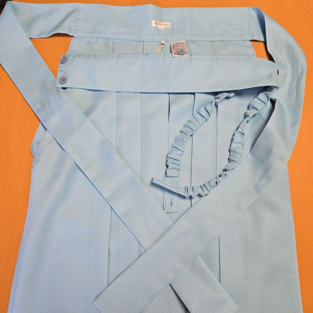 美品　キャサリンコテージ　袴セット　160　紺和柄　水色袴　花柄　卒服