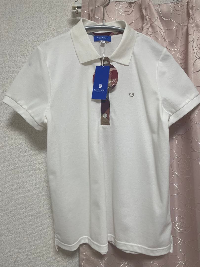 新品ブルーレーベルクレストブリッジ 原宿店限定 半袖 ポロシャツ 38 赤