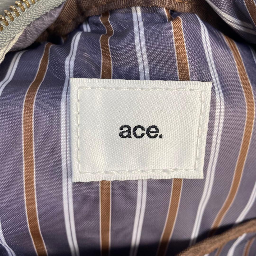 【美品】エース　リモフィス　リュック　バックパック　ナイロン×レザー　グレー