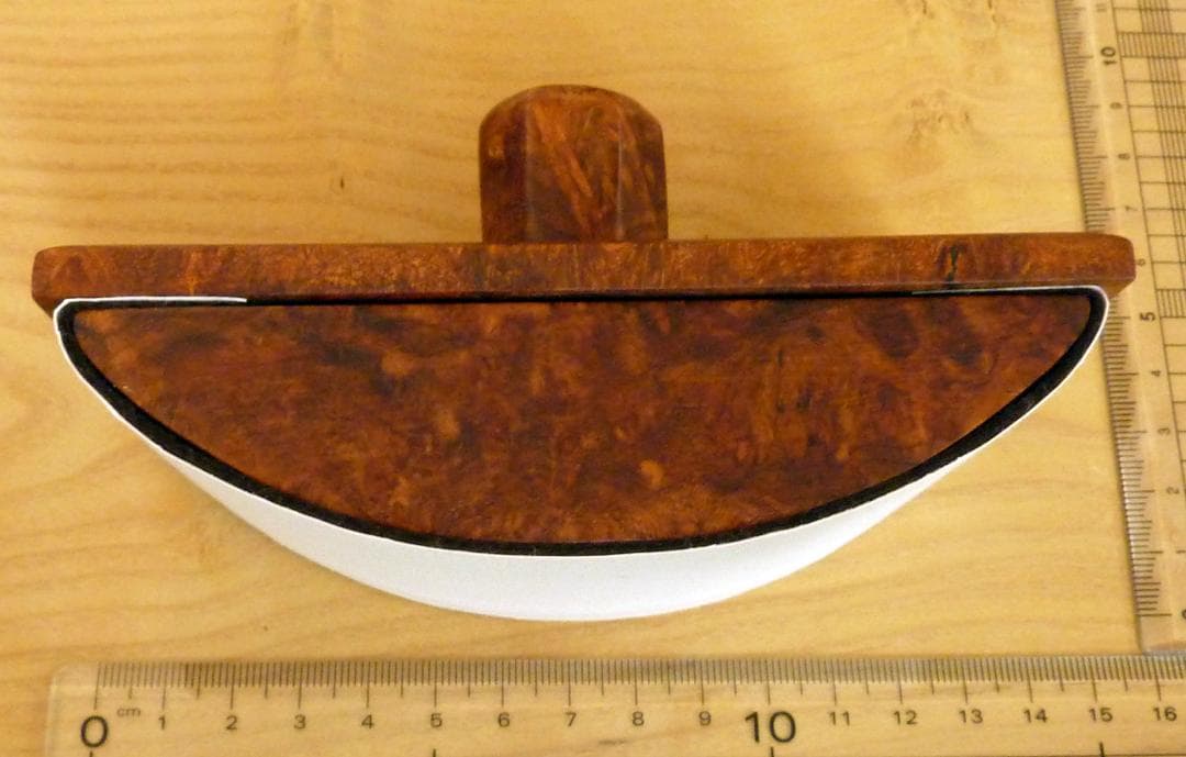 稀少カリン瘤材で作った机上サイズのインクブロッター（吸取器）L-RRR01