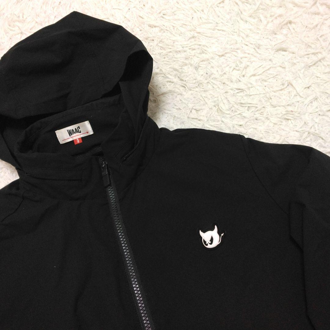 WAAC ワック 撥水ストレッチ アウター ブルゾン ブラック パーカー L