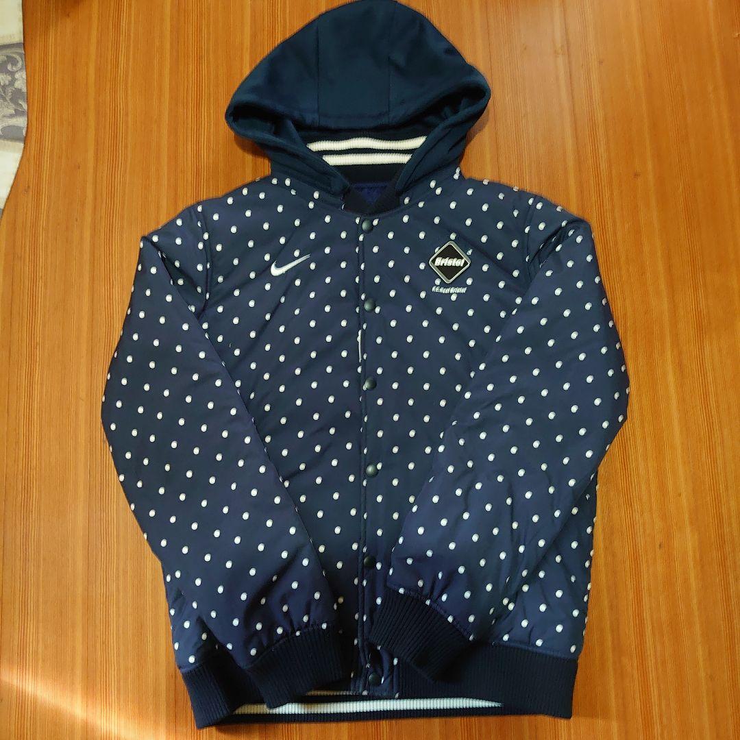 FCRB ブリストル　Nike フード付き　取り外し可　ジャケット ネイビーМ