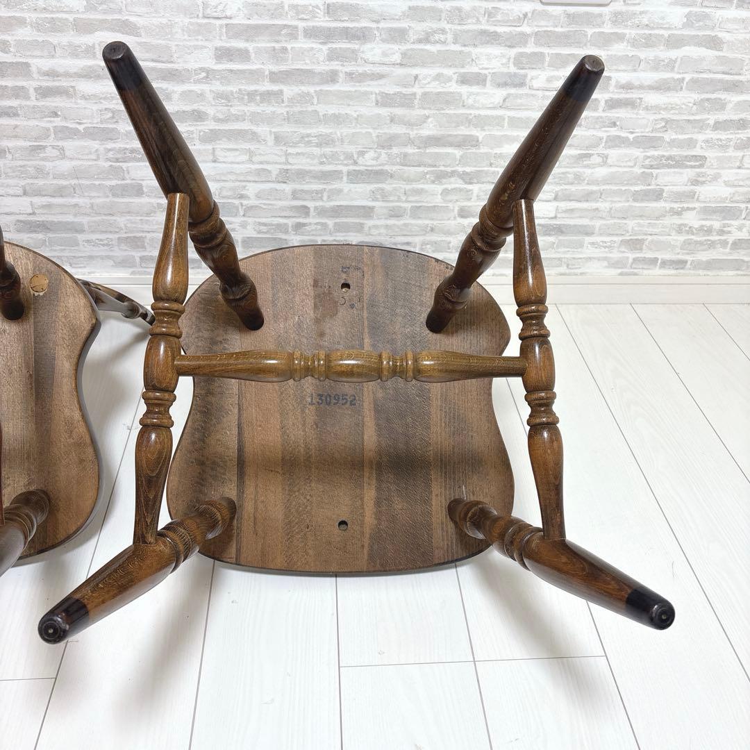 飛騨家具【キツツキ】 ウィンザーチェア ダイニングチェア2脚