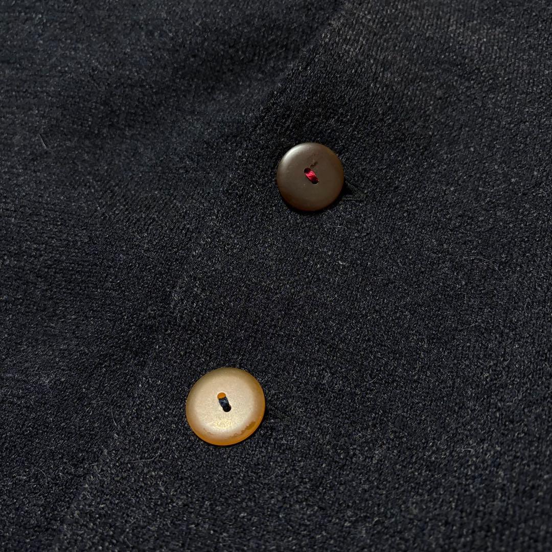 nume　ヌメ　ウール100%　ノーカラー　ニット　ロングコート　カーディガン