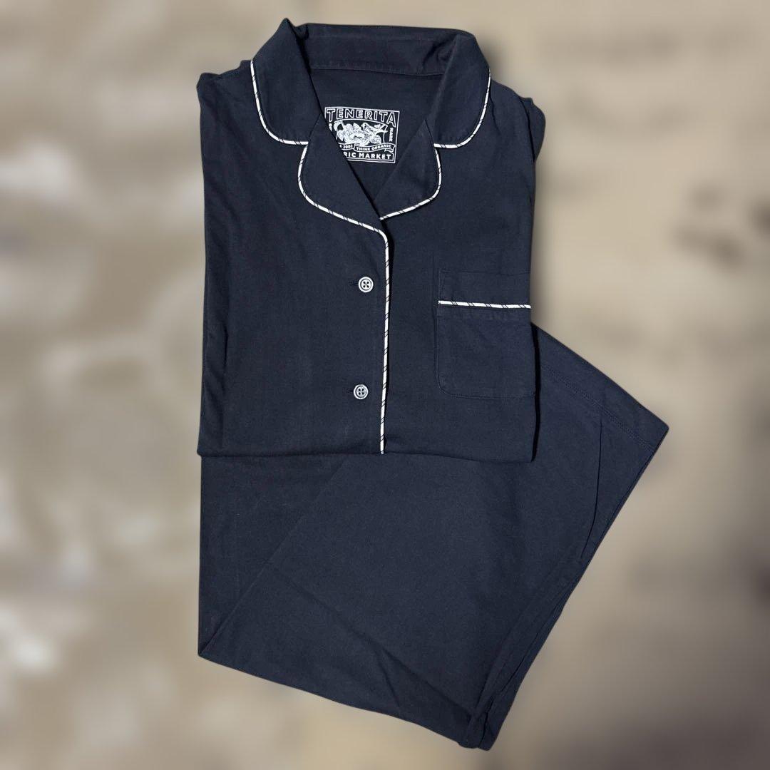 未使用品　TENERITA テネリータ ネイビー コットンパジャマセット