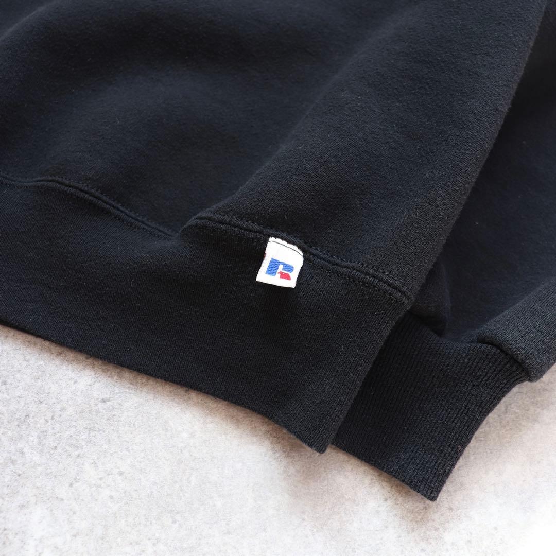 極美品 ブラック USA製 90s Russell ラッセル スウェット 無地L