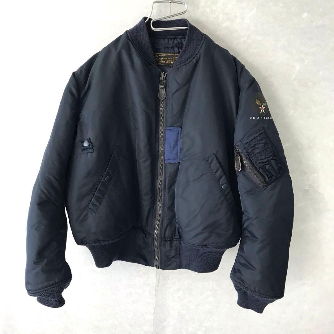 CAMCO MA-1 フライトジャケット 丈短 美品 レア ネイビー L
