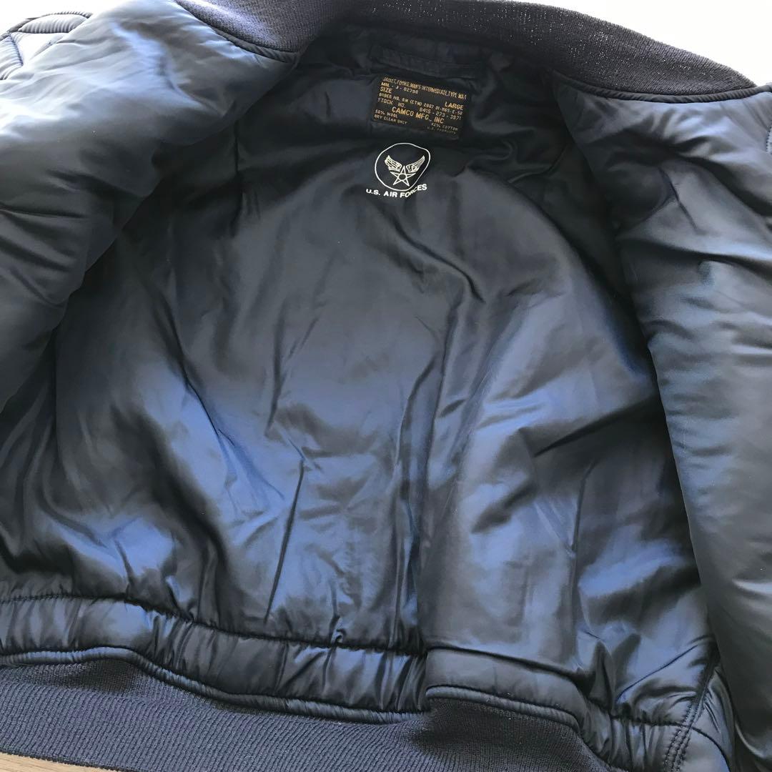 CAMCO MA-1 フライトジャケット 丈短 美品 レア ネイビー L