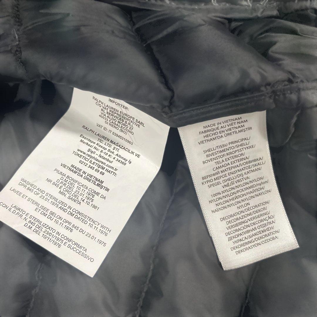 ラルフローレン XSTP 165 88A ダウンベスト 黒 ブラック 赤 - メルカリ