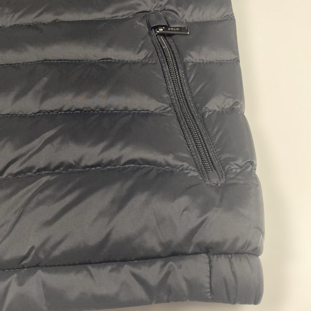 ラルフローレン XSTP 165 88A ダウンベスト 黒 ブラック 赤 - メルカリ