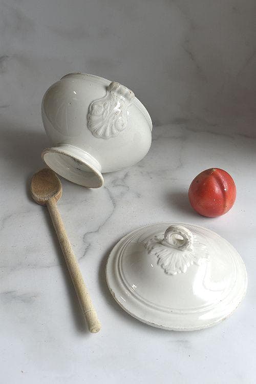 珍しい窯　フランス19世紀　美しいスーピエ（小）印有　フランスアンティーク