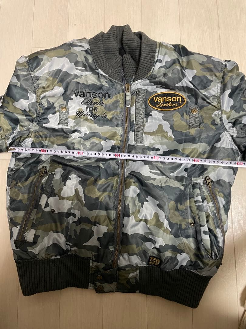 3XLサイズ vanson プロテクター ジャケット 迷彩柄