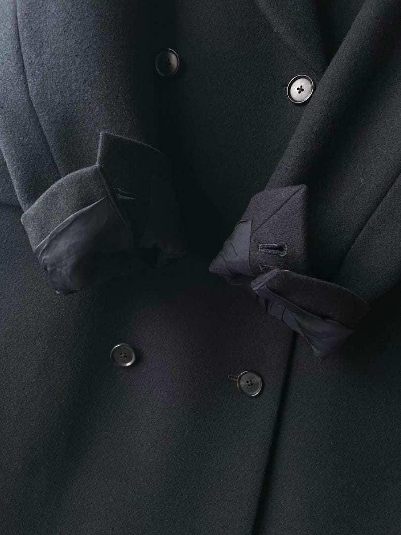 ユナイテッドアローズ　7.1万　Lサイズ　40 濃紺　ピークドラペルロングコート