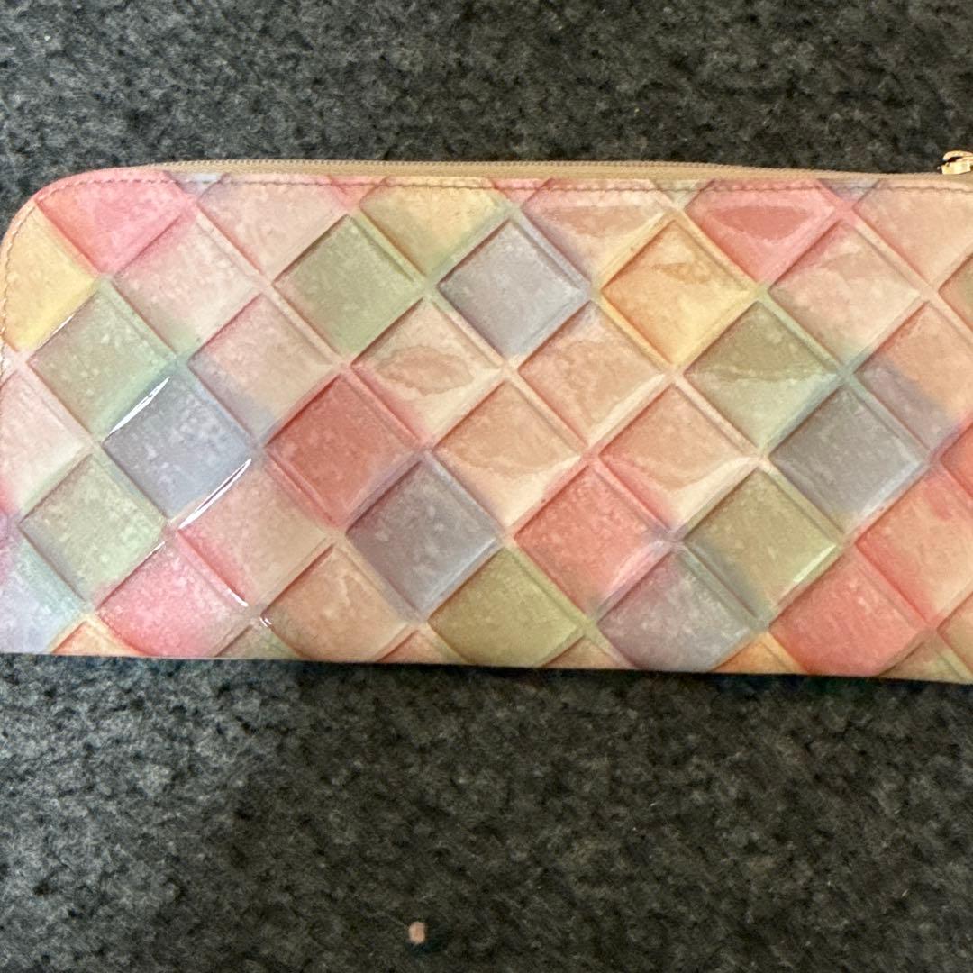 ATAO マルチカラー キルティング長財布