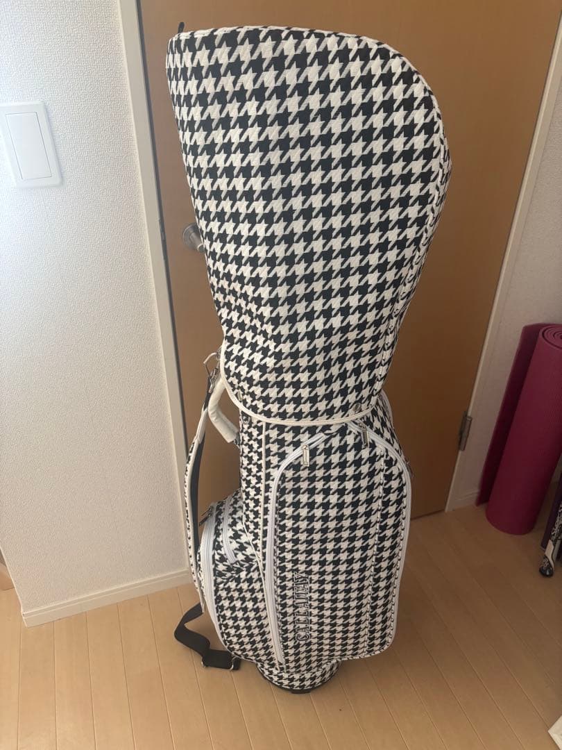 CALLAWAY ハウンドトゥース柄 千鳥柄　ゴルフバッグ　キャディーバッグ