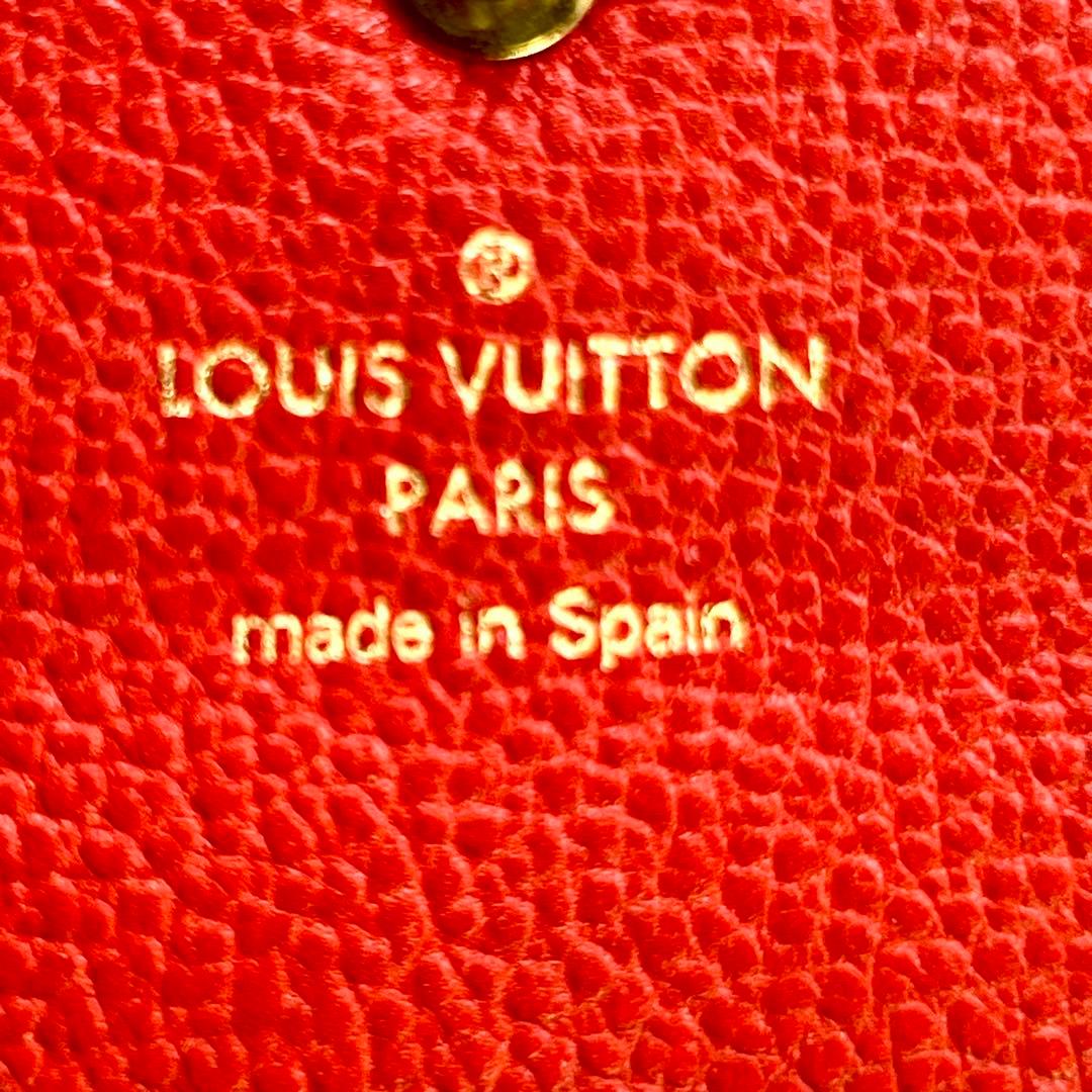 ルイヴィトン アンプラント ポルトフォイユキュリーズ オリアン(赤) 長財布