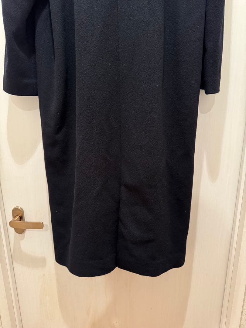 Chloé クロエ 上質 ウール100 % ロングコート 濃紺 40 ダブル