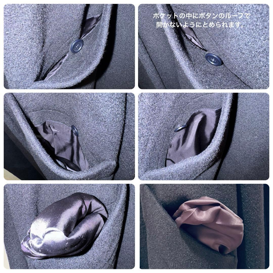 Chloé クロエ 上質 ウール100 % ロングコート 濃紺 40 ダブル