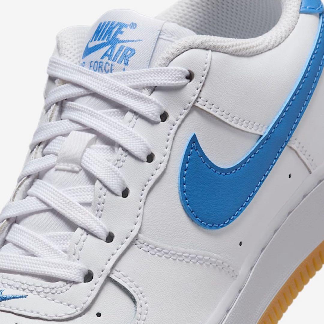 【新品23.5cm】NIKE｜エアフォース１GS｜ホワイト/ブルー/ガムソール