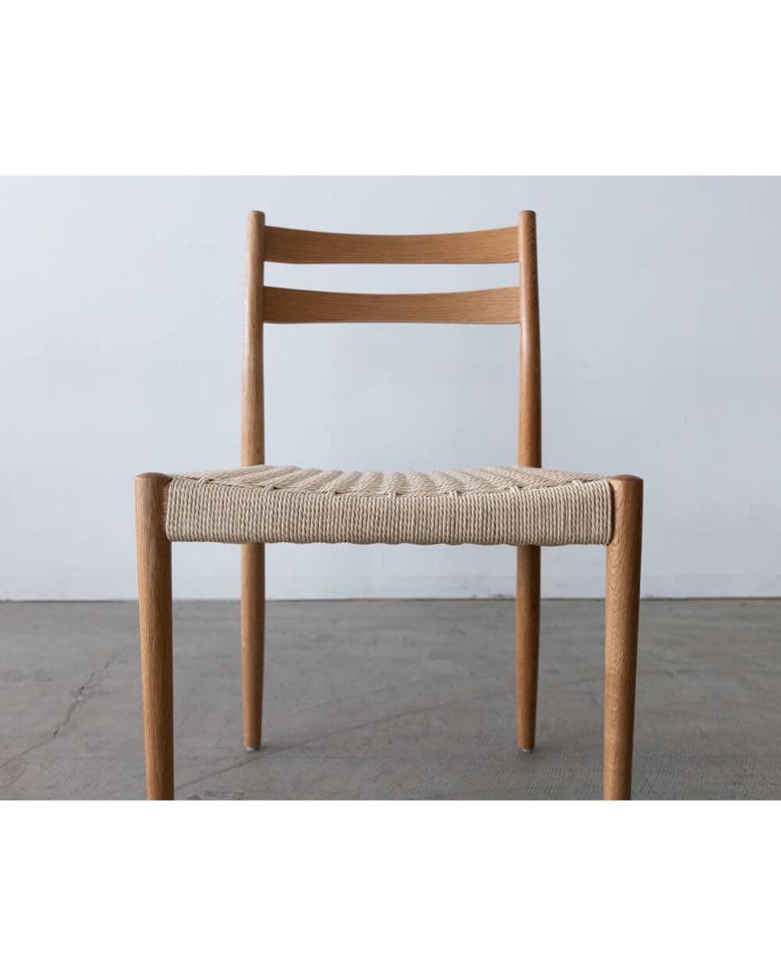 ミント　ダイニングチェア　ペーパーコード　オーク材