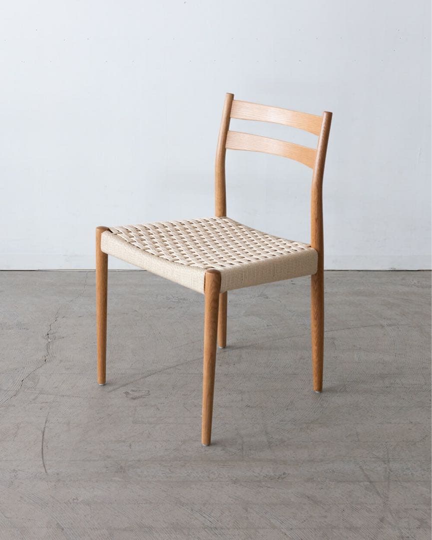 ミント　ダイニングチェア　ペーパーコード　オーク材