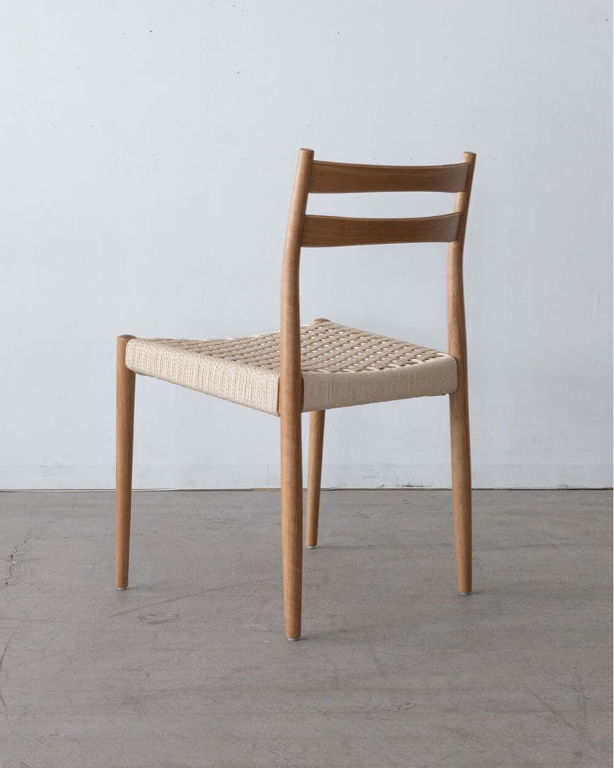 ミント　ダイニングチェア　ペーパーコード　オーク材