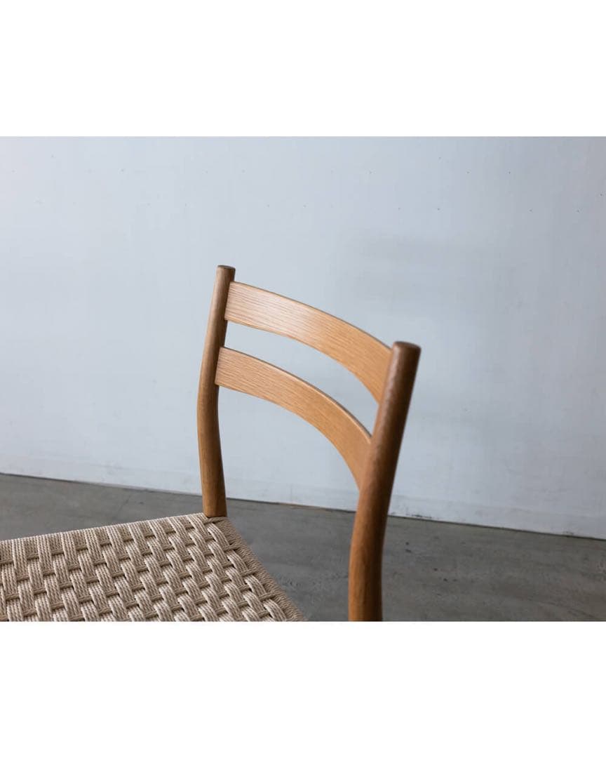 ミント　ダイニングチェア　ペーパーコード　オーク材