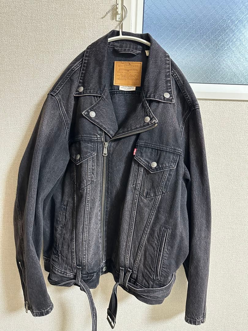 Levi's PREMIUMブラック ライダースジャケット Lサイズ