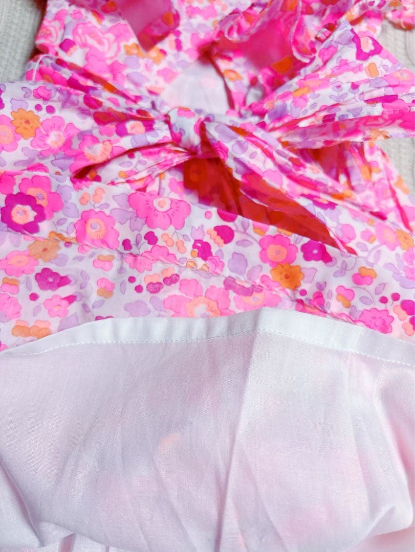 新品　Jacadi × LIBERTY 花柄　フリルスリーブ ワンピース 10A