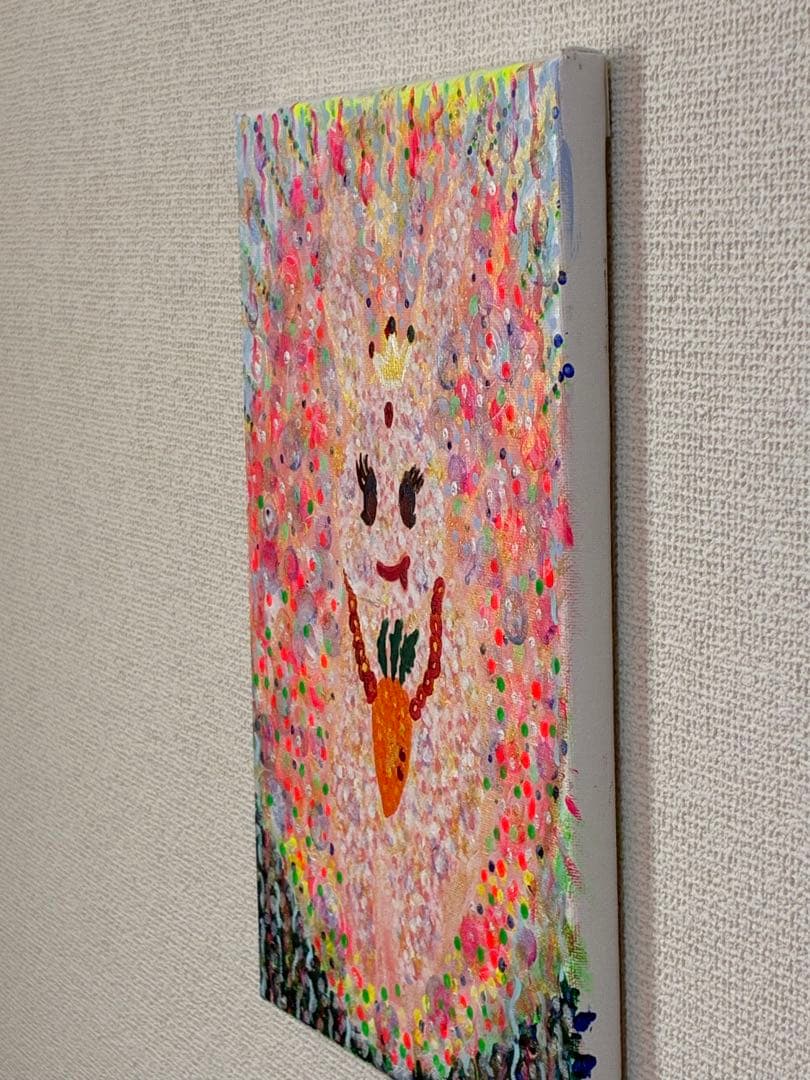 アクリル画 インテリア カラフル ウサギ
