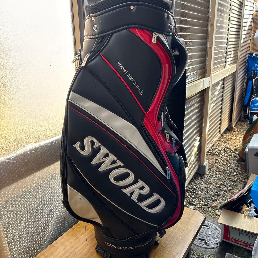 SWORD KATANA GOLF キャディバッグ 黒/赤 - メルカリ
