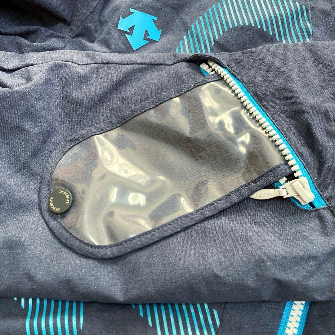 【美品】デサントdescentスキーウェアHEAT NAVIスキーLメンズ紺