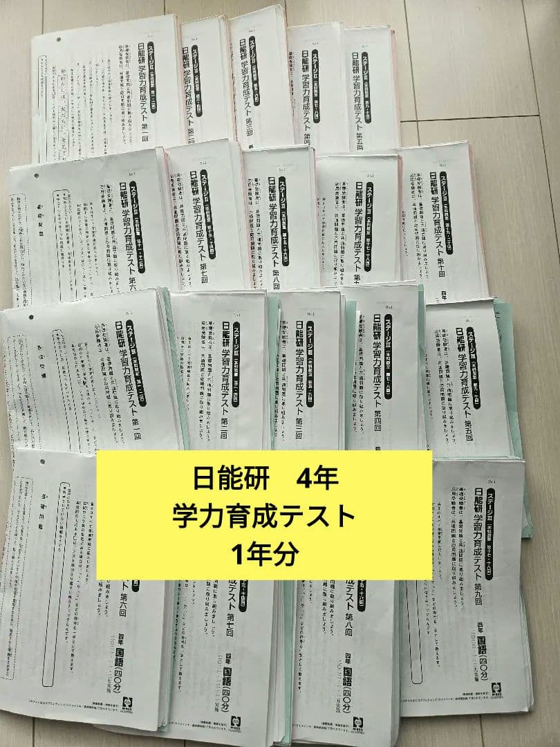 日能研 4年 学力育成テスト 1年分 全19回 - メルカリ