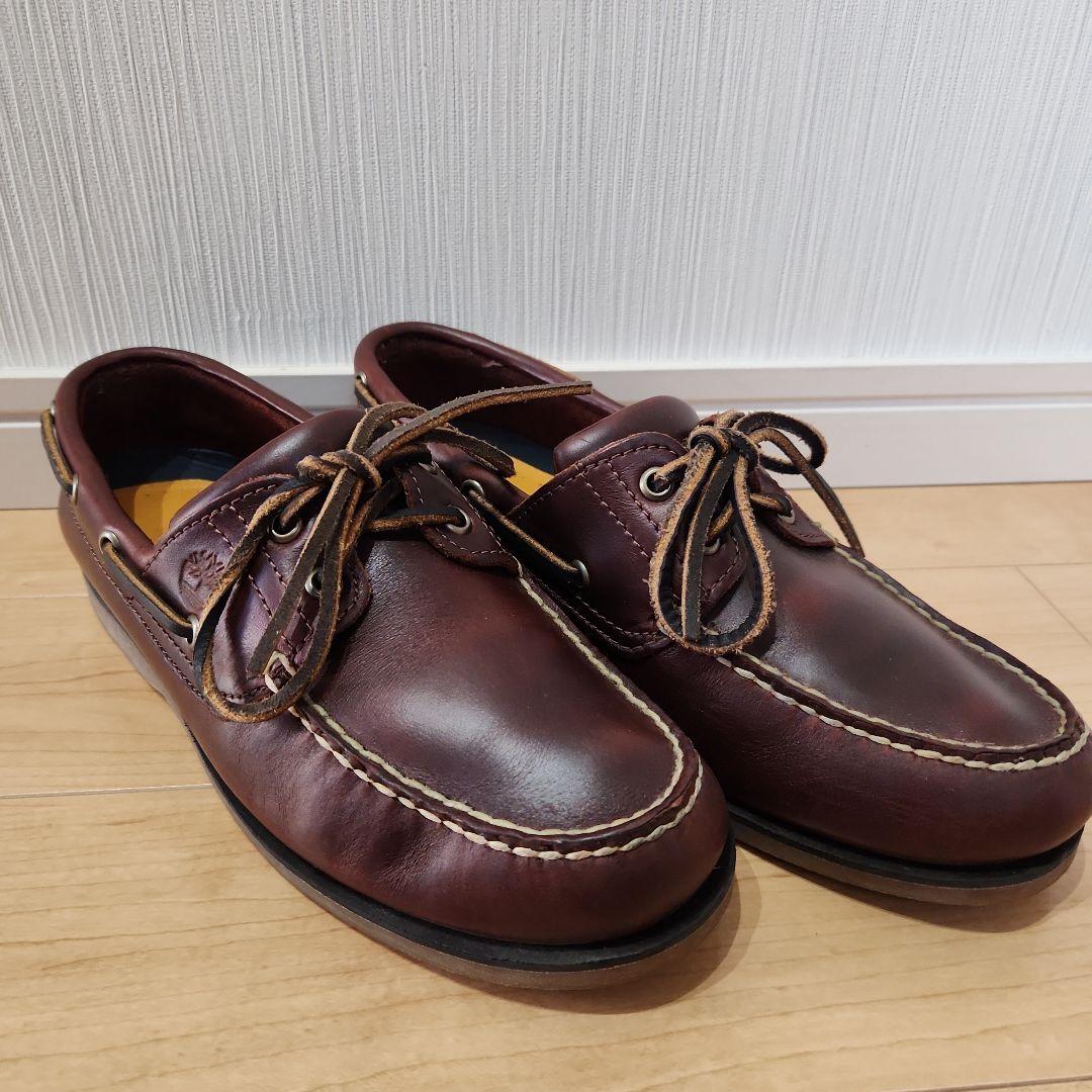 極美品　Timberland ブラウン デッキシューズ25077 26.5cm