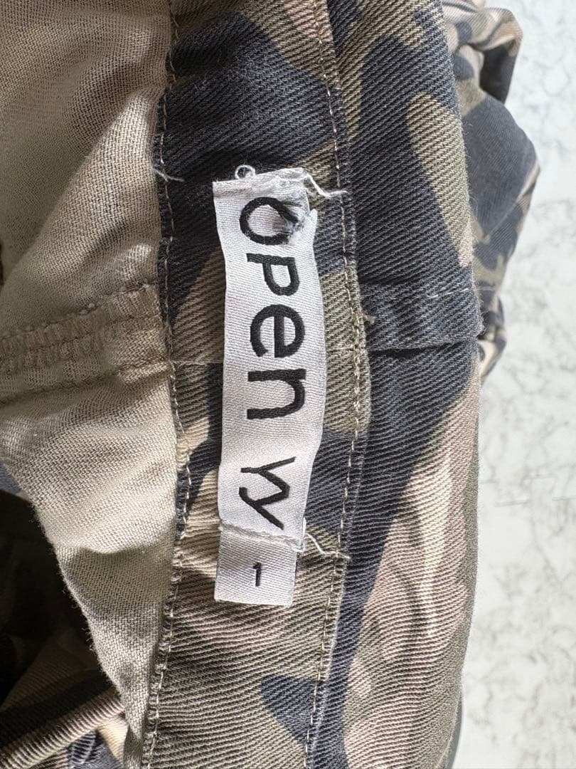 【美品】Open YY ロールウエスト　カモ　迷彩　カーゴパンツ　サイズ1（S）