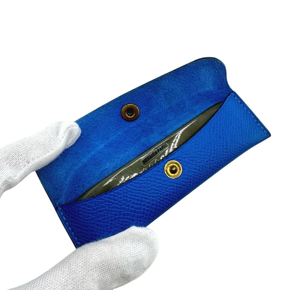 【極美品】エルメス バッファローホーン コーム レザー ブルー レア