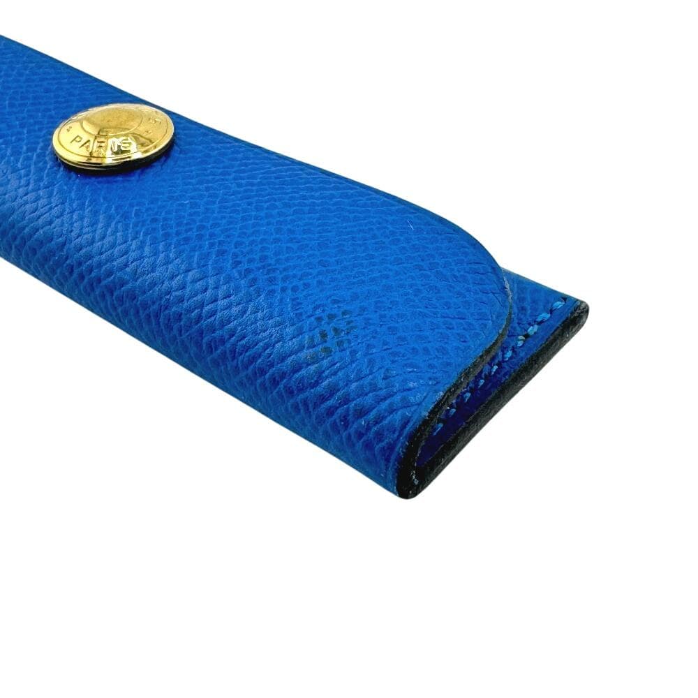 【極美品】エルメス バッファローホーン コーム レザー ブルー レア