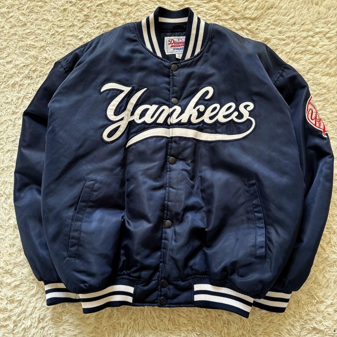 90s 美品 MLB STARTER製 ヤンキース ナイロンスタジャン ブルゾン