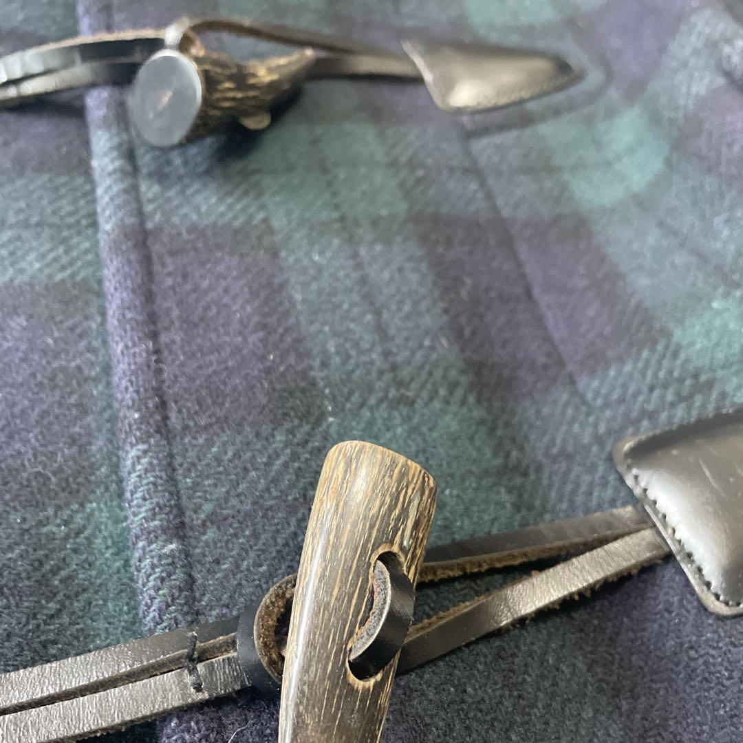 美品VAN JACKET メンズ　ロングダッフルコート　チェック　グリーンLL