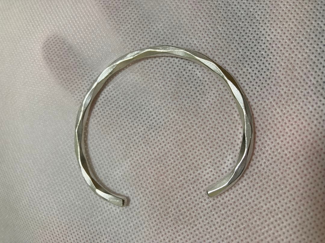 【新品】シルバーバングル　カレンシルバー ハンドメイド　カレン族