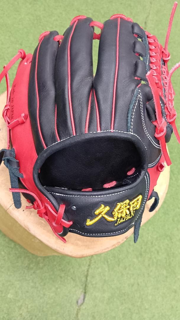 久保田JAPAN（スラッガー）硬式グローブ　赤/黒　逆輸入